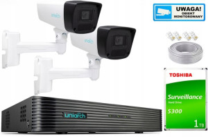 Zestaw Monitoringu IP 2Mpx 2 Kamery