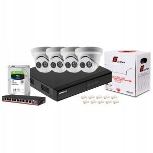 Zestaw Kamer Ip Hikivision Z Rejestratorem