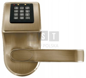 KLAMKA EURA ELH-70B9/BRASS z czytnikiem kart RFID