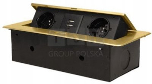 Gniazdo meblowe wpuszczane w blat ORNO OR-AE-13109