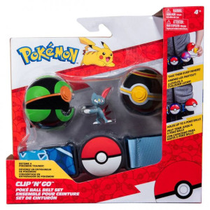POKEMON Figurka Clip n Go Poke Ball Pas Dusk ball Luxury Ball i Sneasel s11