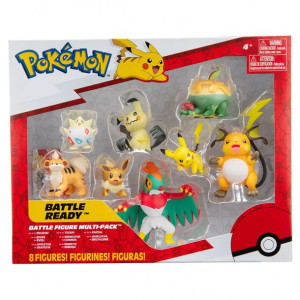 POKEMON Figurki Bitewne Pikachu Togepi Raichu Eevee Hawlucha Appletun 8 pak