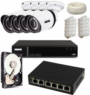 Zestaw Monitoringu Ip 4 Kamery 1080p