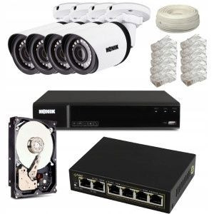 Zestaw Monitoringu Ip 4 Kamery 1080p