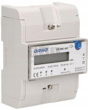 Wskaźnik Zużycia Energii Orno Or-we-507 3-fazowy
