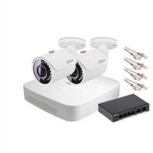 Zestaw Monitoringu Ip Dahua Nvr 2 Kamery 4mpx