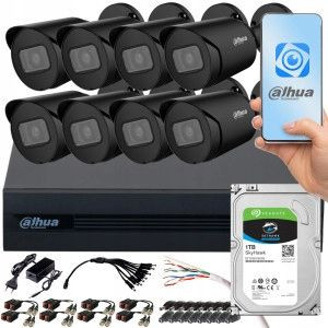 Zestaw Monitoringu Dahua Xvr 1tb 8x Kamera Tubowa