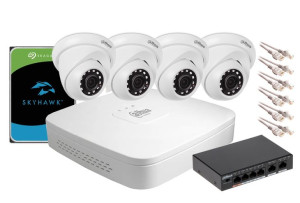 Zestaw Monitoringu Ip Dahua Rejestrator 4ch
