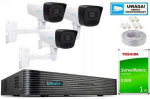 Zestaw Monitoringu IP 2Mpx 3 Kamery IPC-B222-APF40