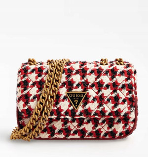 Tweedowa torebka Guess micro crossbody Cessily