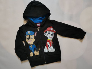Bluza rozpinana PSI PATROL (lekko ociep.) 80/86 czarna