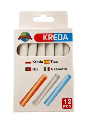 Kreda szkolna biała 12 szt.