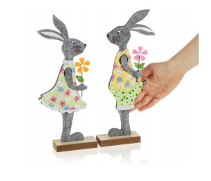 Króliczek Wielkanocny Filcowy Zestaw 2szt 31cm