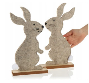 Zajączek Wielkanocny Z Filcu Zestaw 2szt 34cm