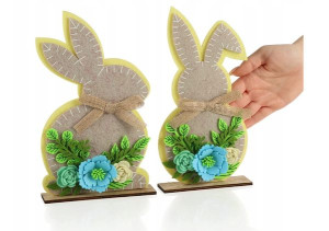 Zajączek Wielkanocny Z Filcu Ozdoba - 2szt 25,5 Cm