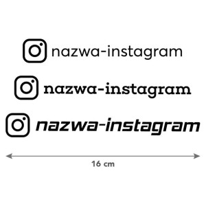 Naklejka nazwa INSTAGRAM - 16 cm
