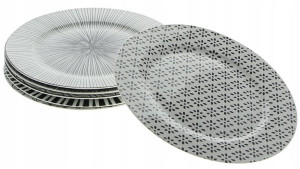 Zestaw 6x Talerzy Obiadowych Płytkie Duże 27 Cm