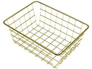 Koszyk Metalowy Złoty Druciany Na Owoce Ozdobny