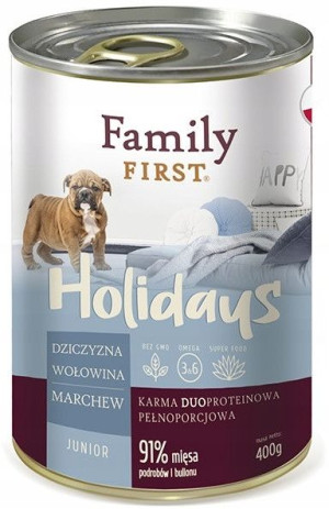 Family First DZICZYZNA WOŁOW. MARCHEW junior 400g
