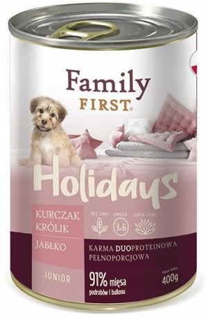Family First KURCZAK KRÓLIK JABŁKO junior 400 g