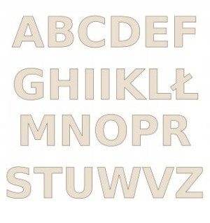 Litery Alfabet drewno decoupage scrapki dekor 2,5