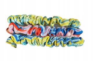 Gumka Scrunchies Frotka Zielony Róż Frotka 3 Szt