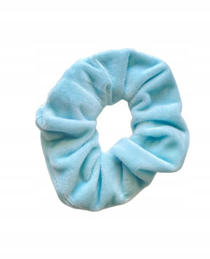 Gumka Frotka Do Włosów Scrunchies Welur Błękit