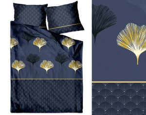 Pościel satynowa 160x200 Greno Gold Line Luna