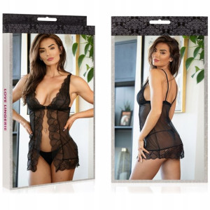Erotyczna Halka Zestaw Koszulka Babydoll + Stringi