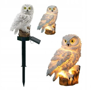 Lampka Solarna Sowa LED Figurka Ogrodowa solar