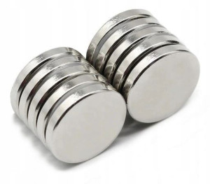 Magnes Neodymowy Walcowy Mocny 10szt 10x1,5mm