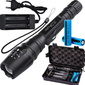 Mocna Latarka Taktyczna Led Xmlt6 Zoom Survivalowa