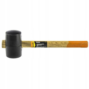 Młotek gumowy brukarski 75mm 910g czarna guma