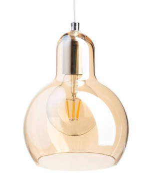 Lampa wisząca szklana bursztynowa amber Pera
