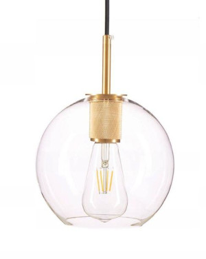 Lampa wisząca szklana przezroczysta MADRID kula