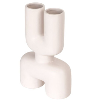 Wazon ceramiczny podwójny, beżowy