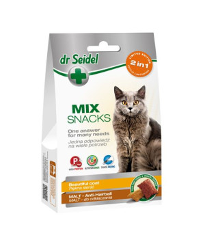 DR SEIDEL SMAKOŁYKI MIX 2w1 na piękną sierść & malt dla kotów 60g