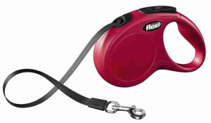 FLEXI NEW CLASSIC smycz automatyczna dla psa, taśma 5m, rozm. S do 15kg, cz