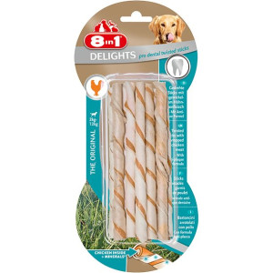 8in1 Przysmak Delights Pro Dental Twisted Sticks [T122531] 10 szt.