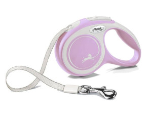 FLEXI NEW COMFORT smycz automatyczna dla psa, taśma 5m, rozm. S do 15kg, ró