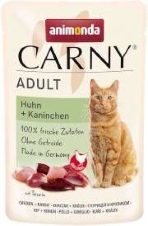 ANIMONDA Carny Adult saszetka z kurczakiem i królikiem 85g