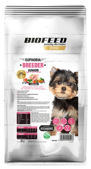 BIOFEED EUPHORIA BREEDER JUNIOR Mini dla szczeniąt ras miniaturowych z król