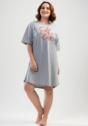 Koszula nocna Vienetta bawełna plus size 4XL 54