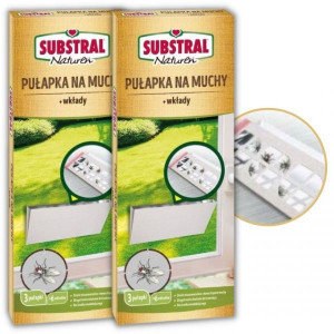Pułapka na muchy Substral (3 pułapki+6 wkładów) x 2 opakowania