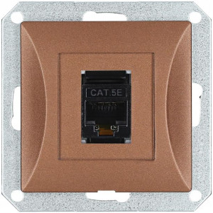 Gniazdo moduł internetowe LAN RJ45 8-PIN OPAL miedź
