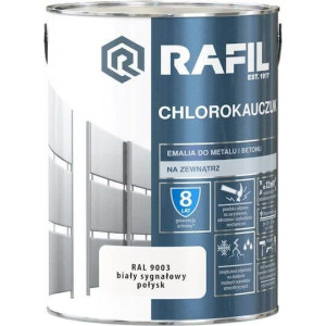 Emalia Chlorokauczukowa Biały Sygnałowy RAL9003 0,9L Rafil