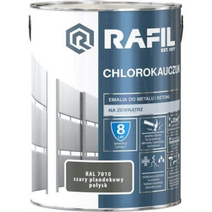 Emalia Chlorokauczukowa Szary Plandekowy RAL7010 5L Rafil