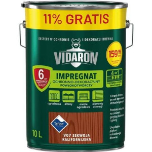 Impregnat Powłokotwórczy Vidaron 9L+11% Sekwoja Kalifornijska V07 Vidaron