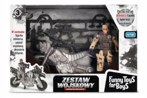 Zestaw Wojskowy Żołnierzyk Z Motorem Figurka Motor