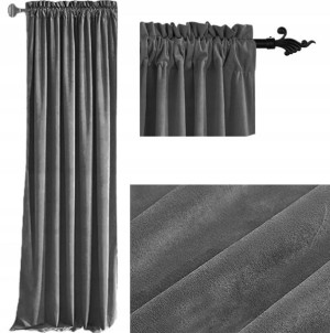 Gotowe luksusowe zasłony welur velvet 135x300taśma